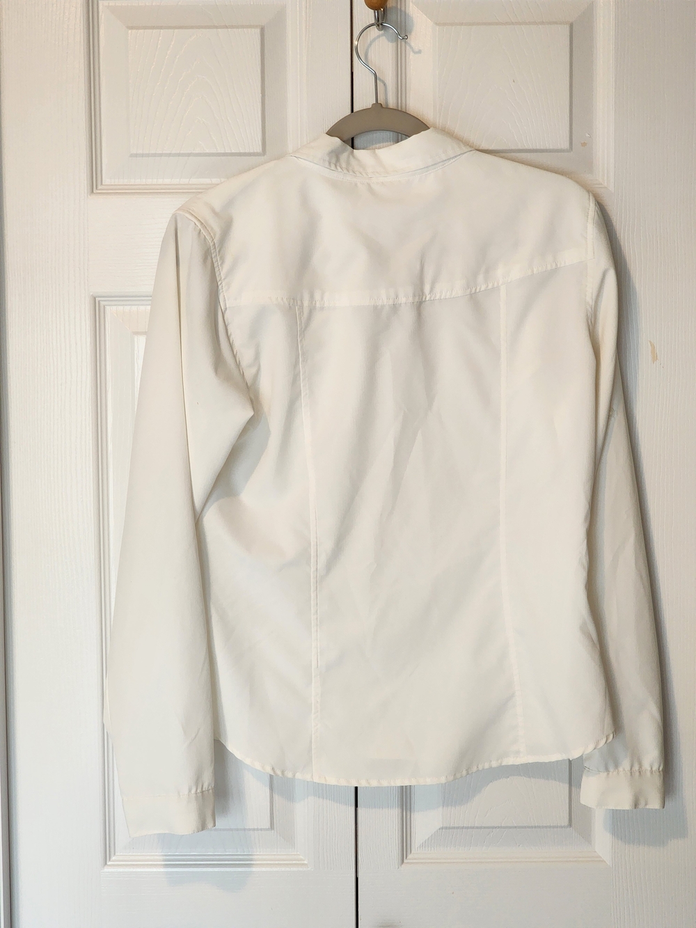 Patagonia Lightweight White Button-Up Shirt Jacket with Snaps Size 10 - Picture 7 of 9